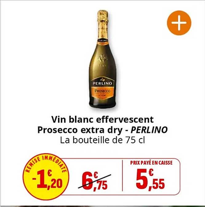 Vin blanc effervescent Prosecco extra dry - PERLINO