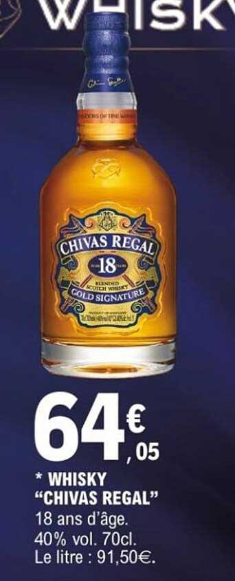 WHISKY "CHIVAS REGAL" 18 ans d'âge