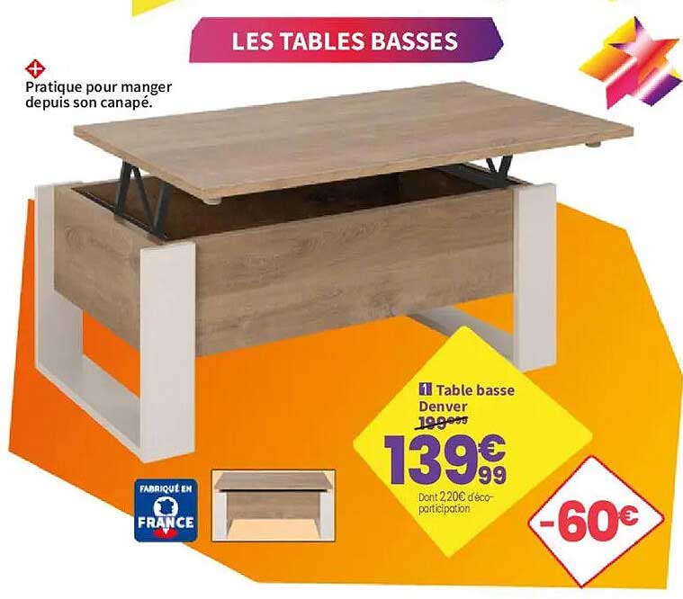 1 Table basse Denver