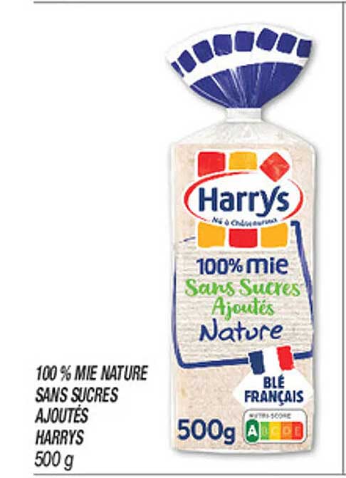 100 % MIE NATURE SANS SUCRES AJOUTÉS HARRYS 500 g