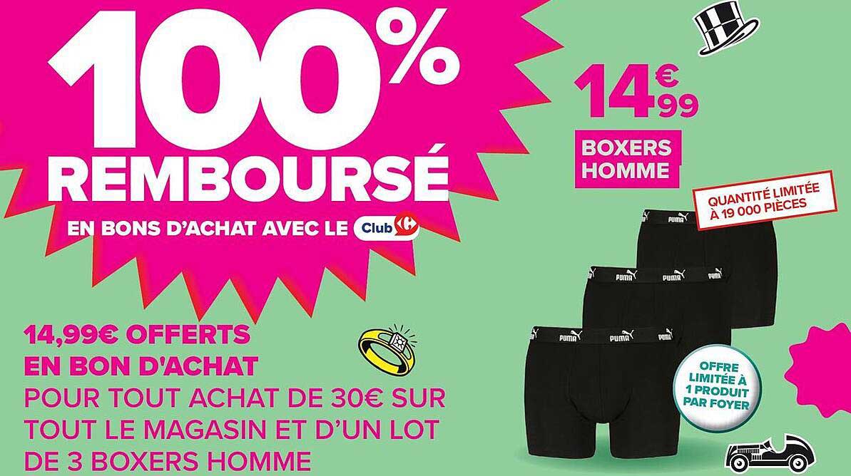 100% REMBOURSÉ EN BONS D’ACHAT AVEC LE Club