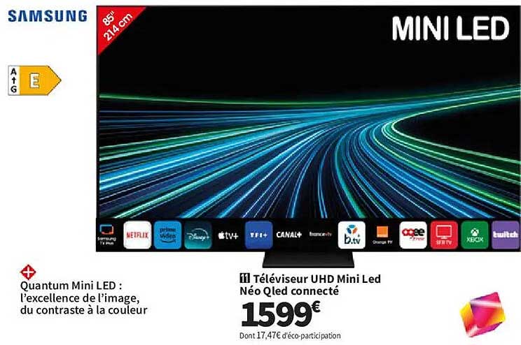 11 Téléviseur UHD Mini Led NéO Qled connecté
