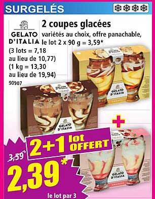 2 coupes glacées