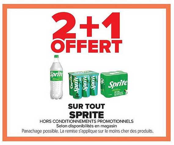 2+1 OFFERT SUR TOUT SPRITE