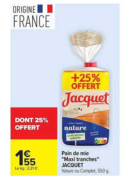+25% OFFERT Jacquet