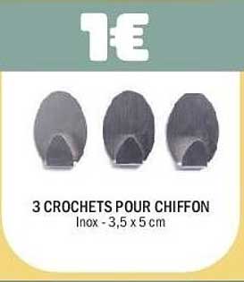 3 CROCHETS POUR CHIFFON