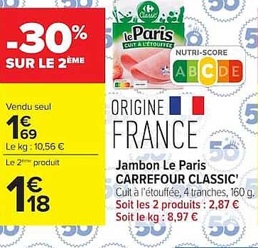 30% SUR LE 2ÈME