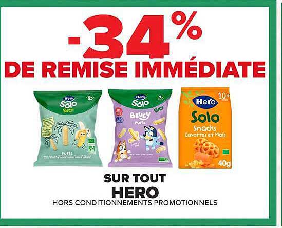 -34% DE REMISE IMMÉDIATE