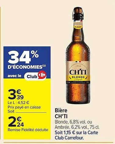 34% D’ÉCONOMIES(2) avec le Club