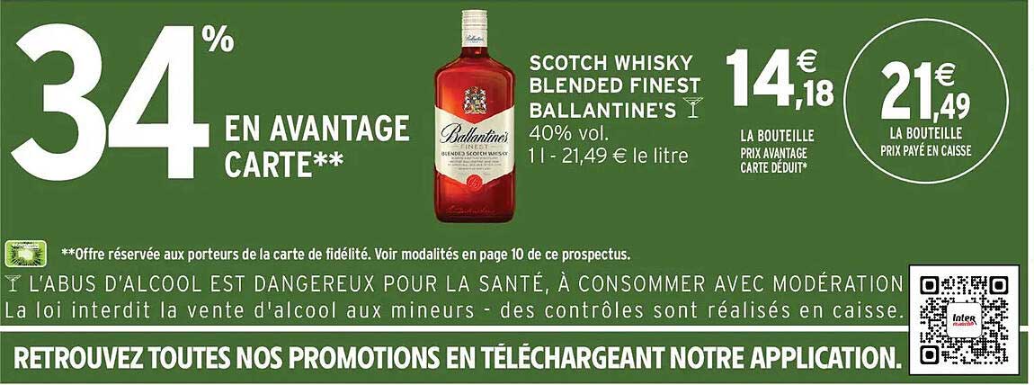 34% EN AVANTAGE CARTE**