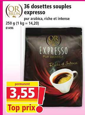 36 dosettes souples expresso