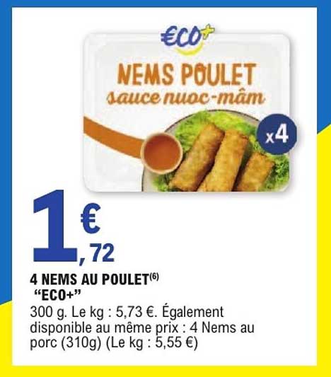 4 NEMS AU POULET «ECO+»