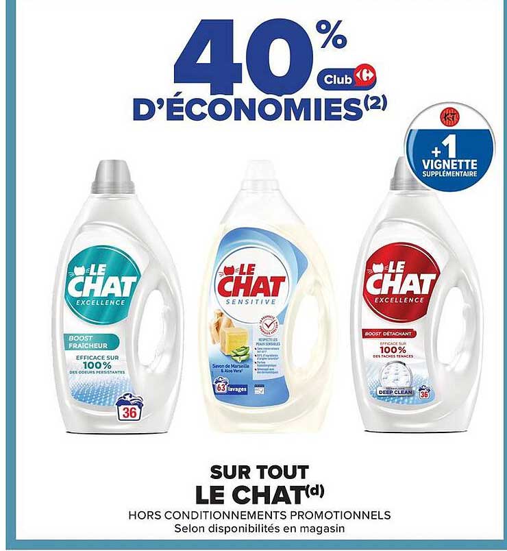 40% D'ÉCONOMIES(2) Club