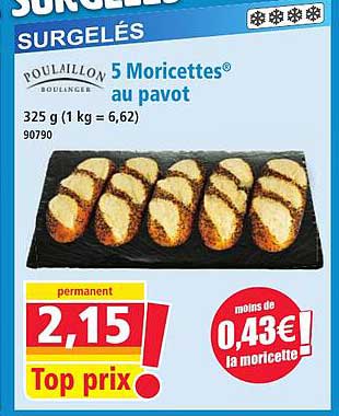 5 Moricettes® au pavot