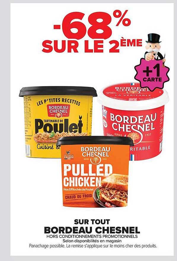 -68% SUR LE 2ÈME +1 CARTE