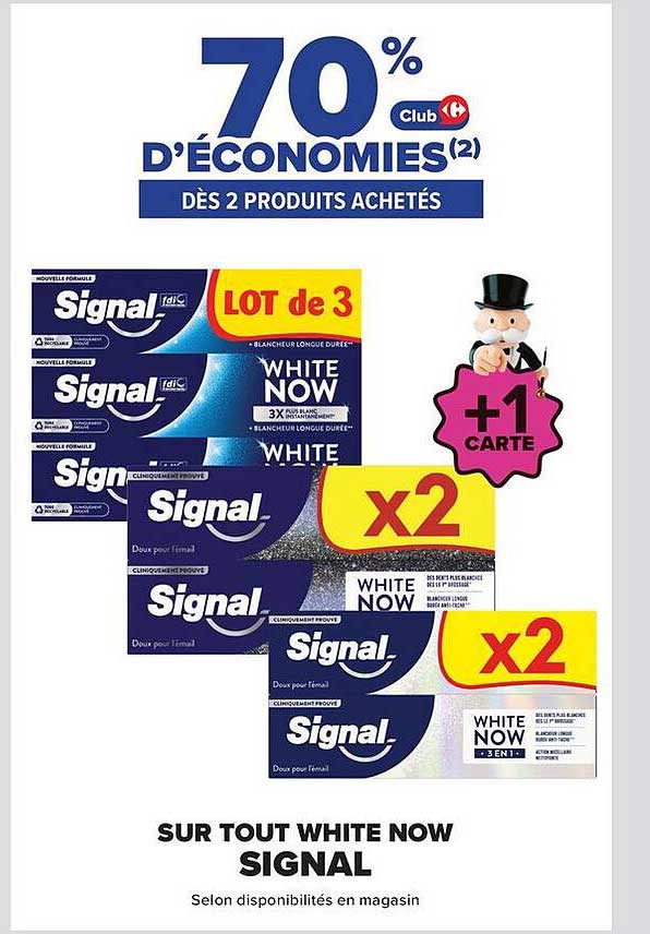 70% D'ÉCONOMIES(2) DÈS 2 PRODUITS ACHETÉS