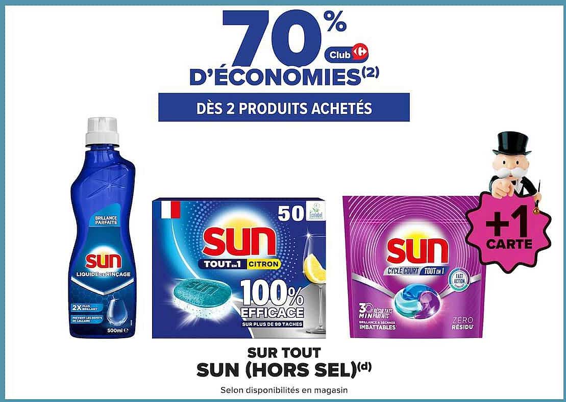 70% D’ÉCONOMIES(2) DÈS 2 PRODUITS ACHETÉS