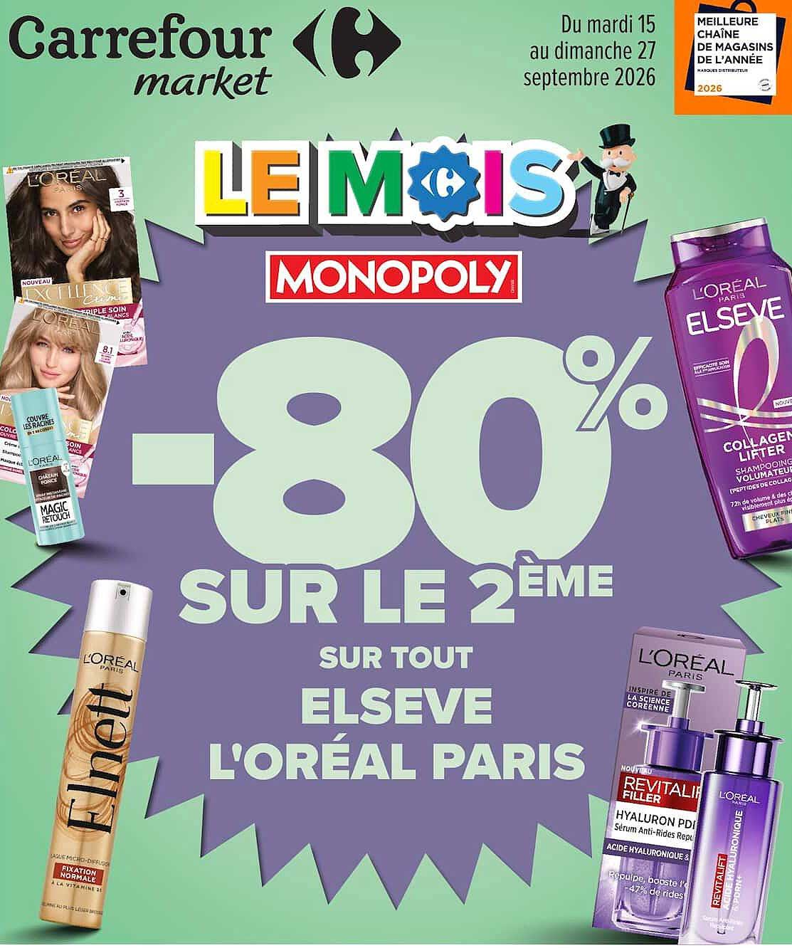 -80% SUR LE 2ÈME SUR TOUT ELSEVE L'ORÉAL PARIS