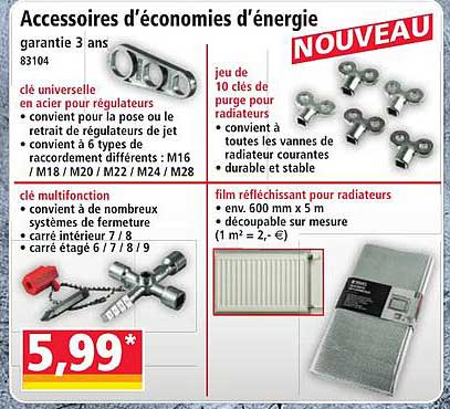 Accessoires d'économies d'énergie