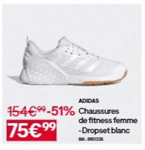 ADIDAS Chaussures de fitness femme - Dropset blanc