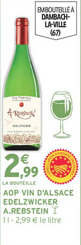 AOP VIN D'ALSACE EDELZWICKER A.REBSTEIN