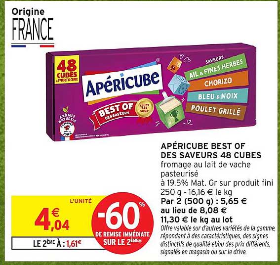 APÉRICUBE BEST OF DES SAVEURS 48 CUBES