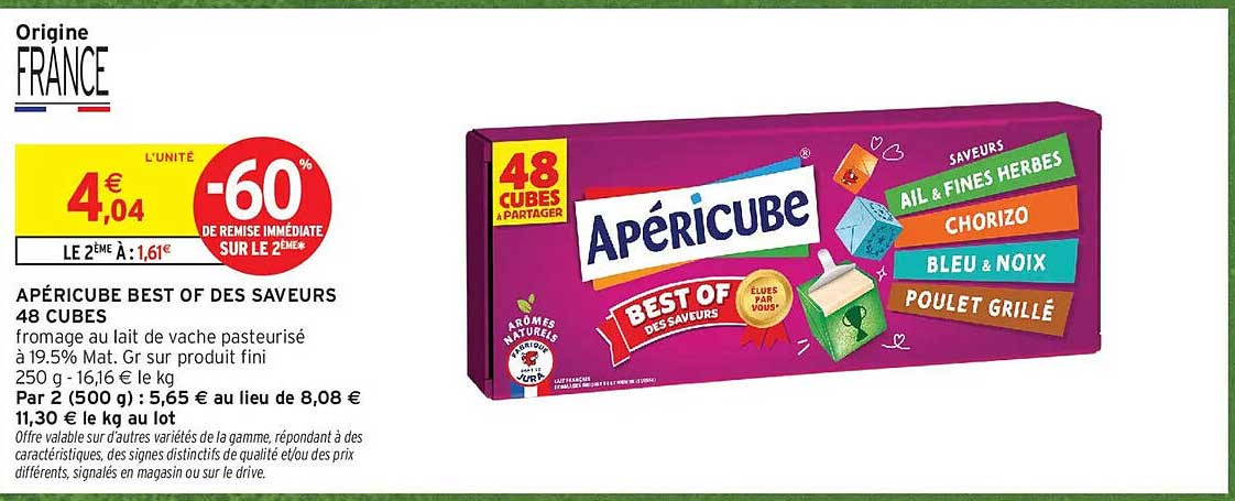 APÉRICUBE BEST OF DES SAVEURS 48 CUBES