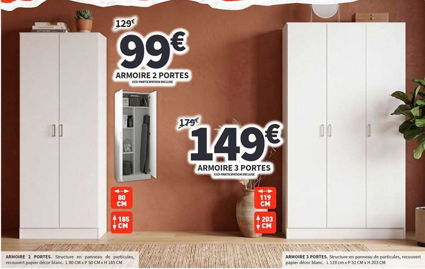 ARMOIRE 2 PORTES