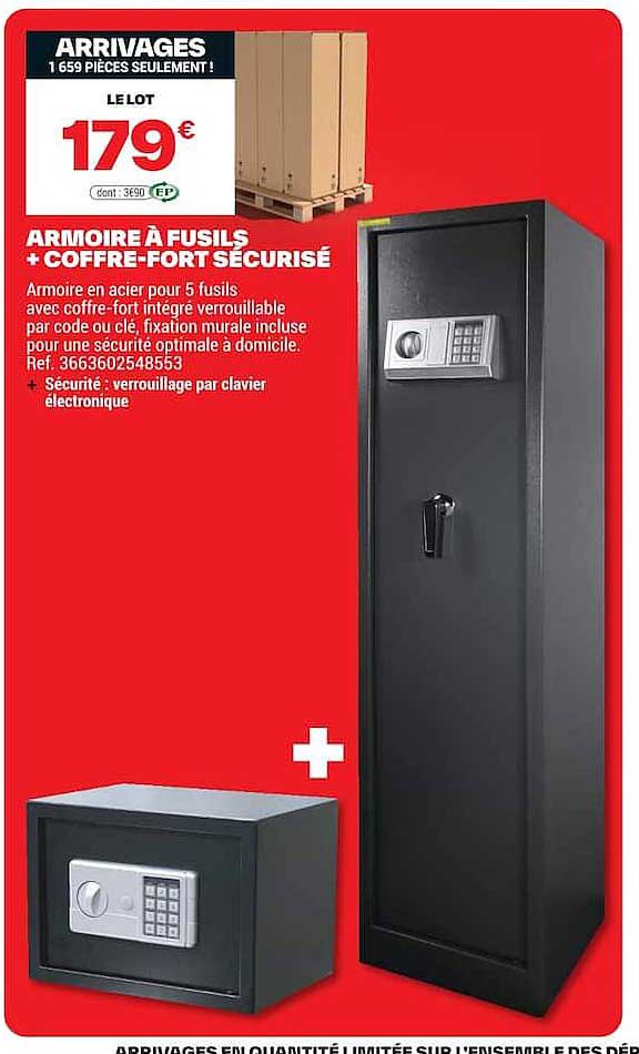 ARMOIRE À FUSILS + COFFRE-FORT SÉCURISÉ