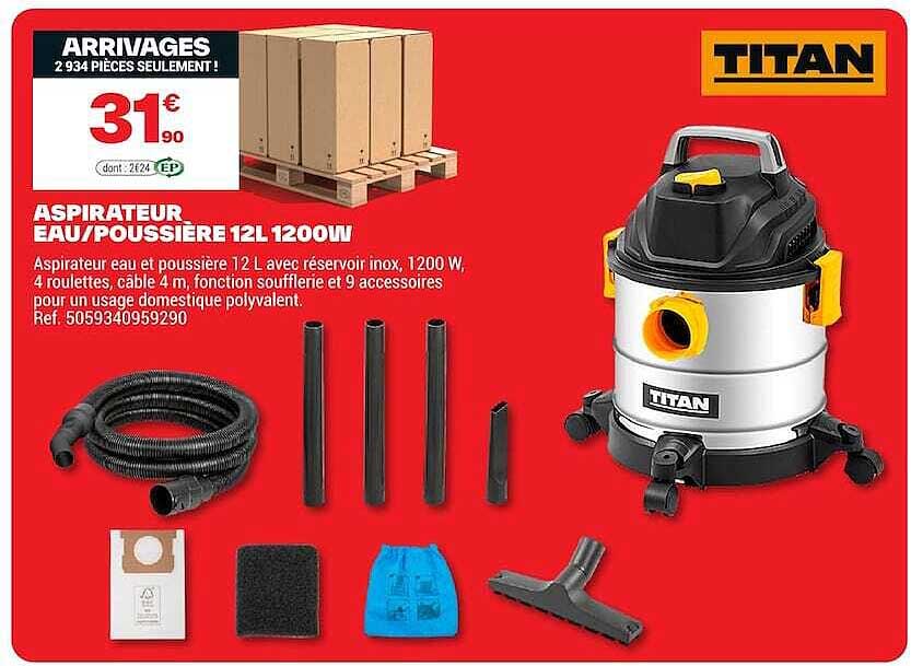 ASPIRATEUR EAU/POUSSIÈRE 12L 1200W