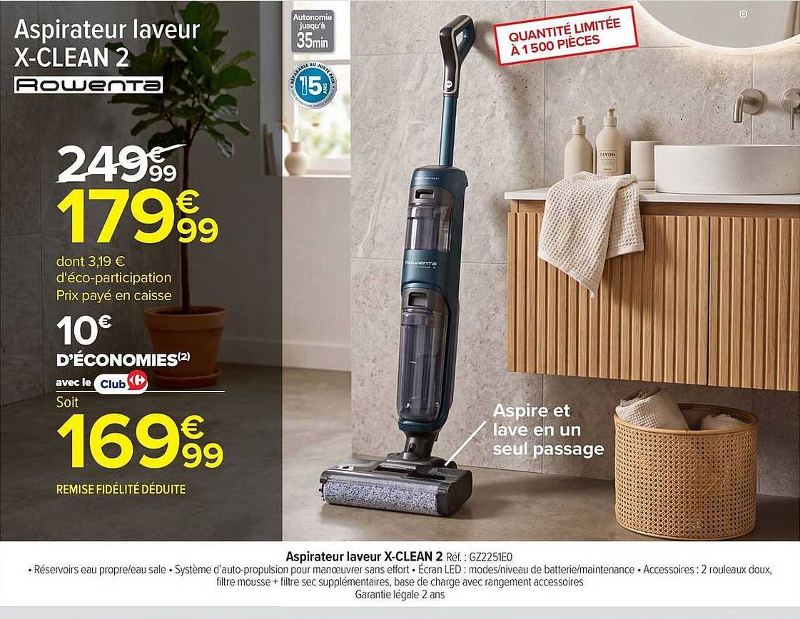Aspirateur laveur X-CLEAN 2