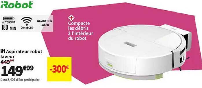 Aspirateur robot laveur