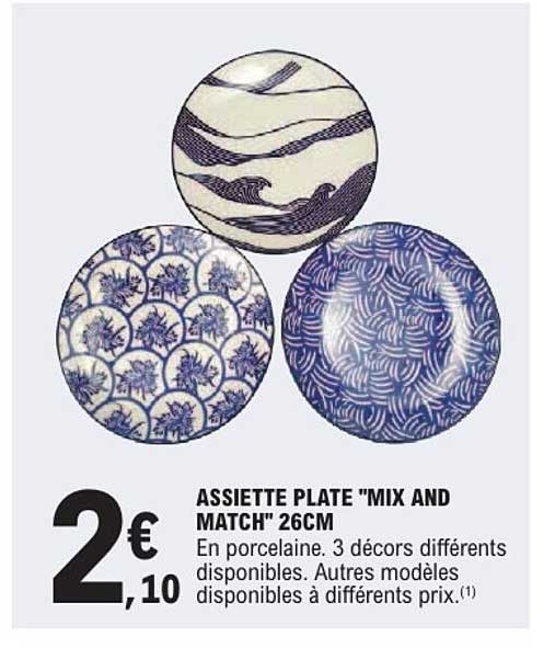 ASSIETTE PLATE "MIX AND MATCH" 26CM