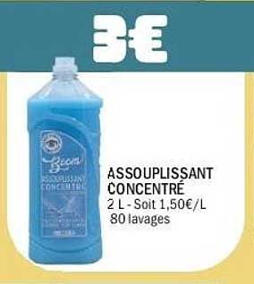 ASSOUPLISSANT CONCENTRÉ 2 L - Soit 1,50€/L 80 lavages