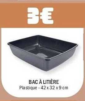 BAC À LITIÈRE Plastique - 42 x 32 x 9 cm