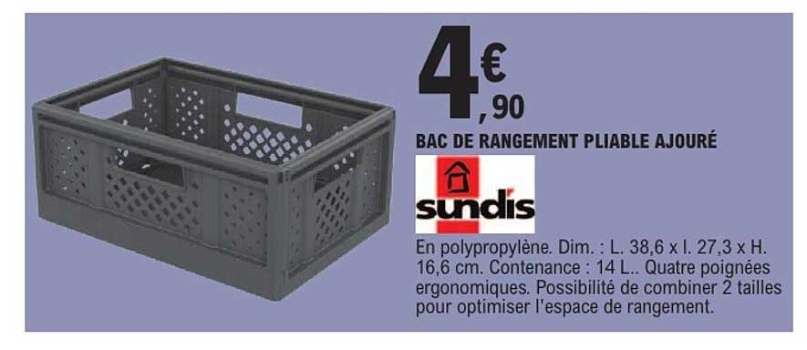 BAC DE RANGEMENT PLIABLE AJOURÉ