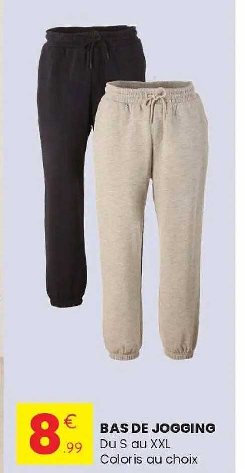 BAS DE JOGGING Du S au XXL Coloris au choix
