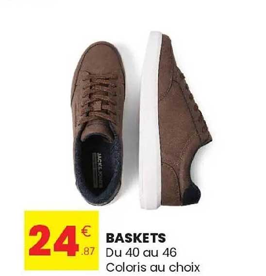 BASKETS Du 40 au 46 Coloris au choix
