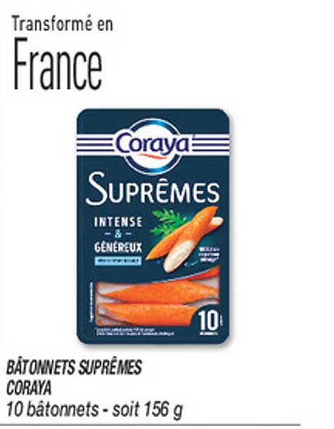 BÂTONNETS SUPRÊMES CORAYA 10 bâtonnets - soit 156 g