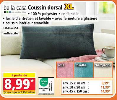 bella casa Coussin dorsal XL