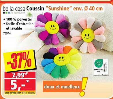 bella casa Coussin “Sunshine” env. Ø 40 cm