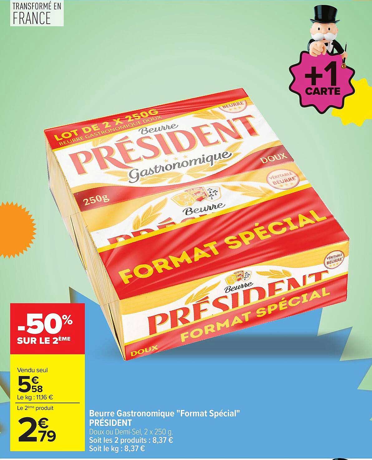 Beurre Gastronomique "Format Spécial" PRÉSIDENT