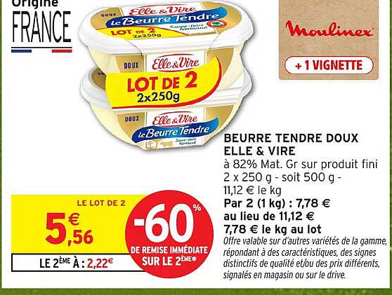 BEURRE TENDRE DOUX ELLE & VIRE