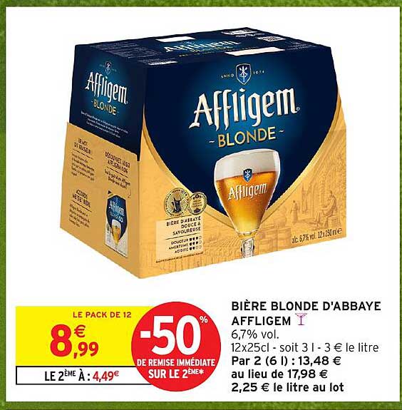 BIÈRE BLONDE D'ABBAYE AFFLIGEM