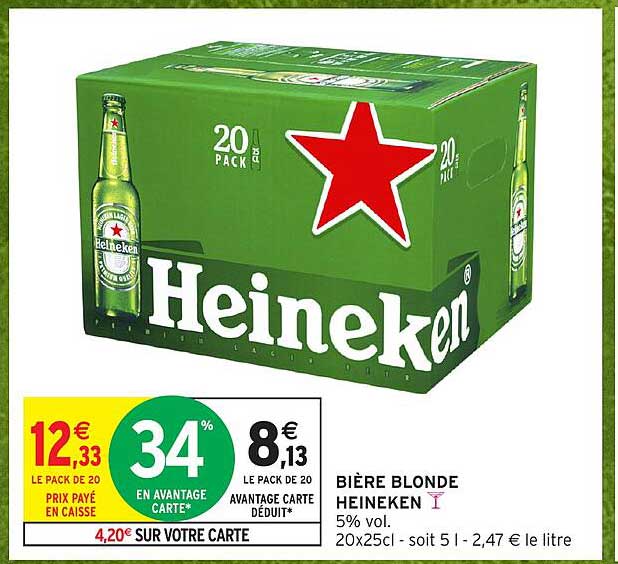 BIÈRE BLONDE HEINEKEN