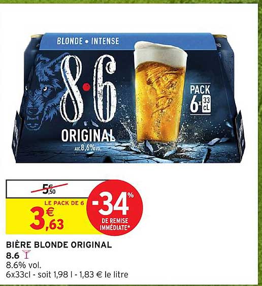 BIÈRE BLONDE ORIGINAL 8.6