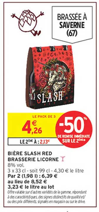 BIERE SLASH RED BRASSERIE LICORNE