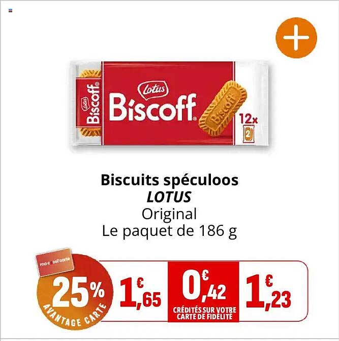 Biscuits spéculoos LOTUS Original Le paquet de 186 g