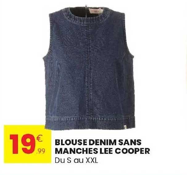 BLOUSE DENIM SANS MANCHES LEE COOPER Du S au XXL