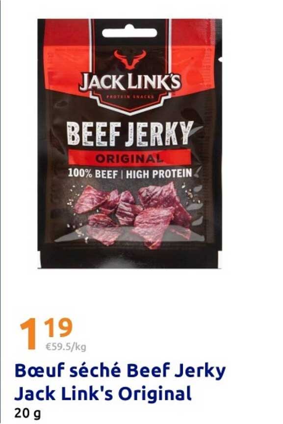 Bœuf séché Beef Jerky Jack Link's Original